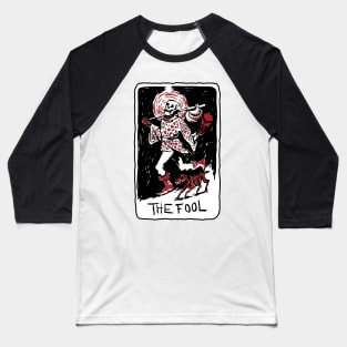 The Fool Skeleton Tarot Card Baseball T-Shirt